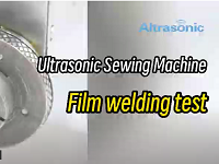 Test di saldatura del tessuto della macchina da cucire ad ultrasuoni