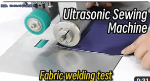 Test di saldatura del tessuto della macchina da cucire ad ultrasuoni